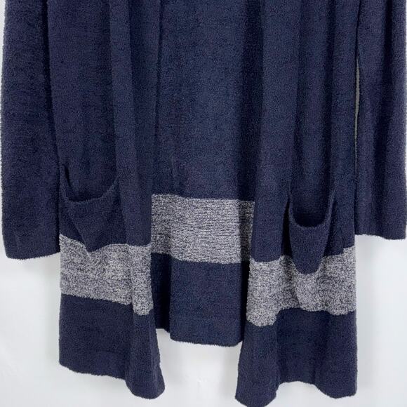 Barefoot Dreams Women's Cozy Chic Lite Coastal Hooded Cardigan XS/S Navy - Picture 5 of 13